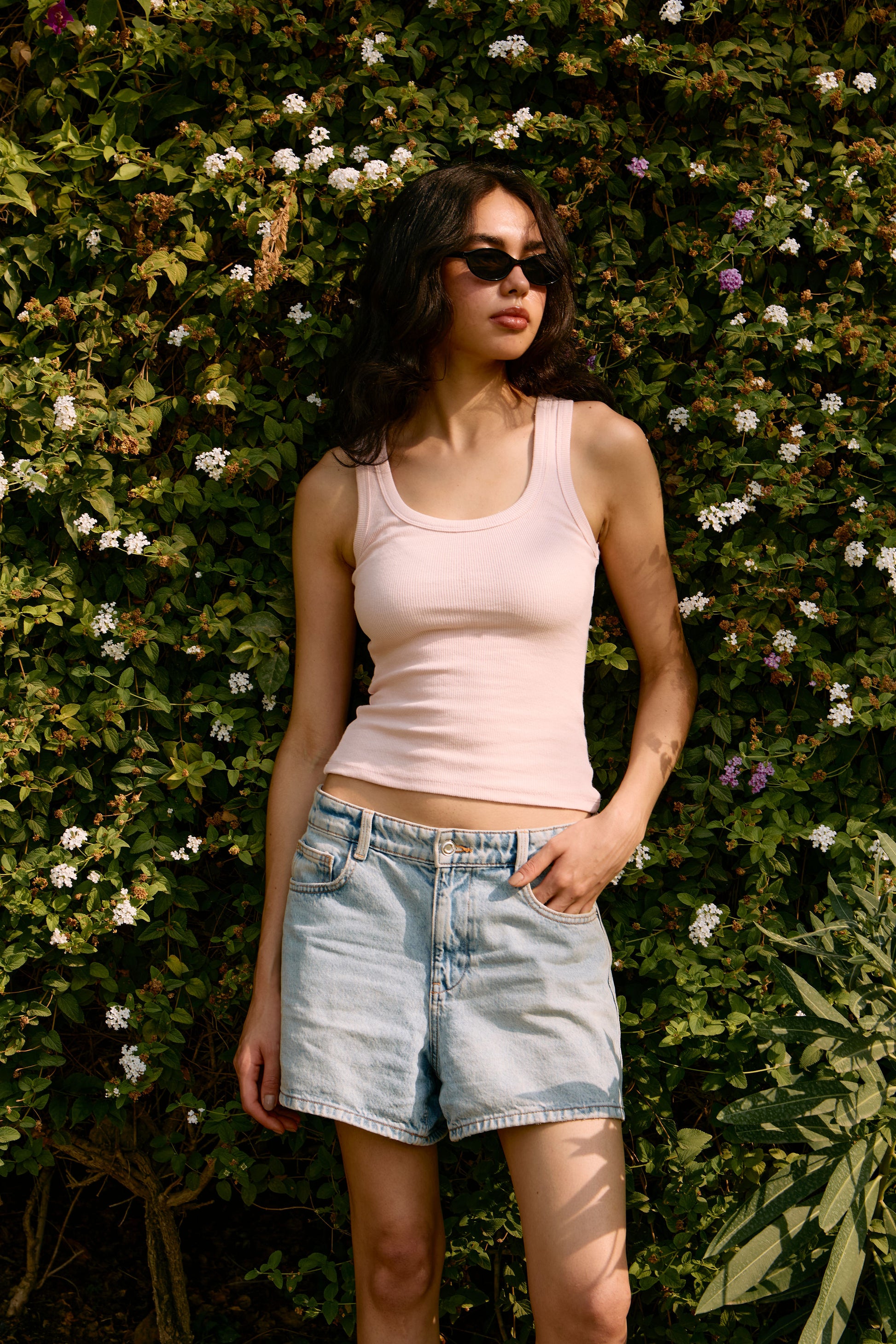 BABY PINK U-SHAPED TANK TOP