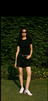 BLACK HALF SLEEVE TOP