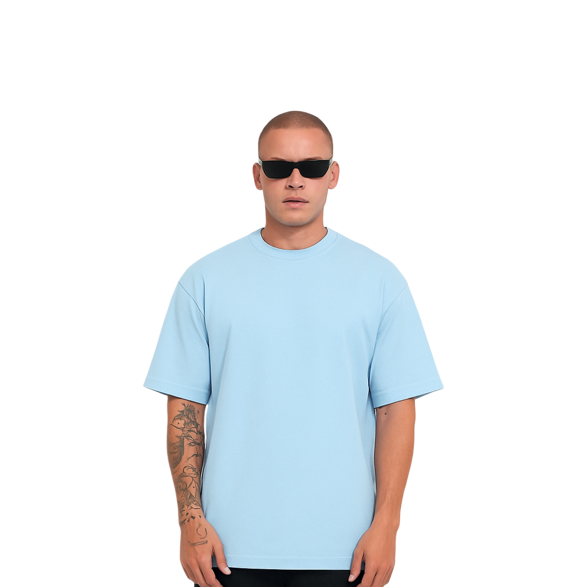 Basic Baby-Blue Oversized T-Shirt