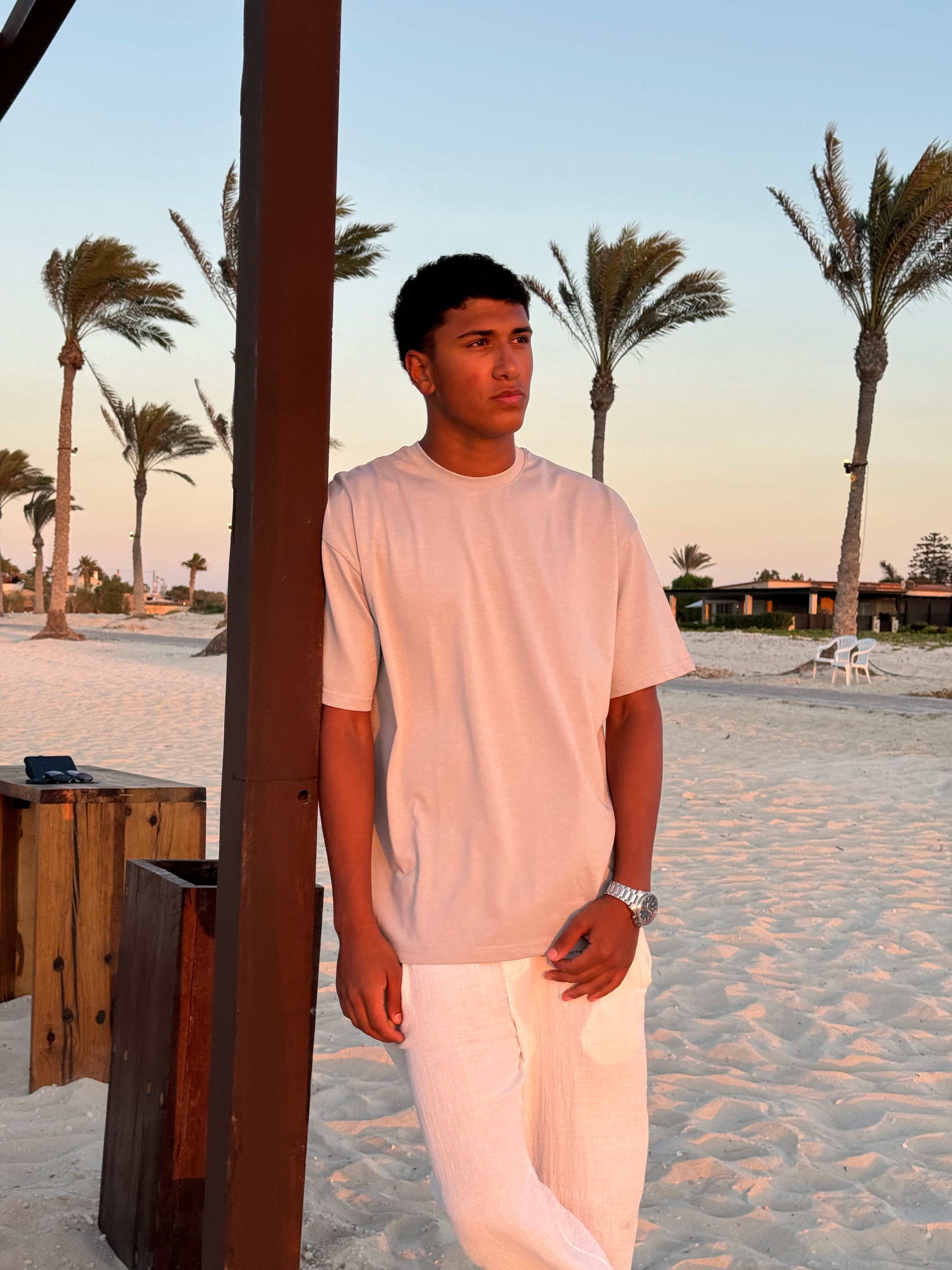 Basic Silver Gray Oversized T-Shirt