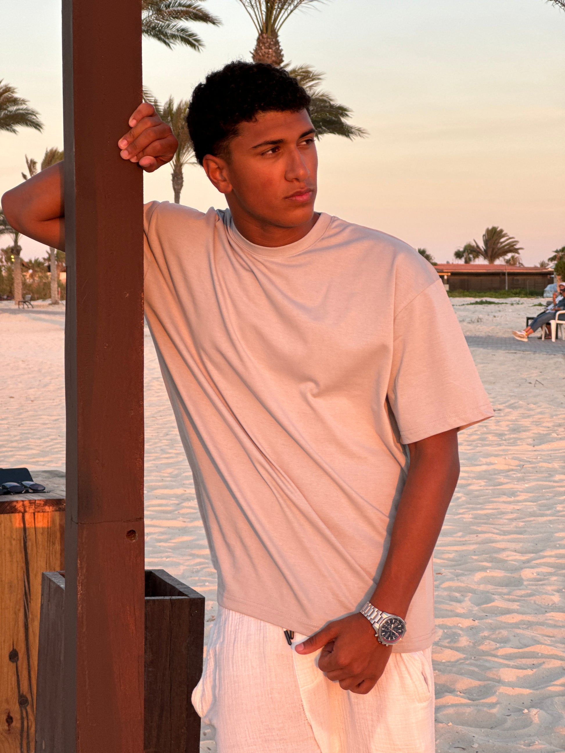 Basic Silver Gray Oversized T-Shirt