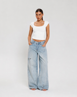 Sculpt Scoop Top - WHITE