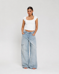Sculpt Scoop Top - WHITE