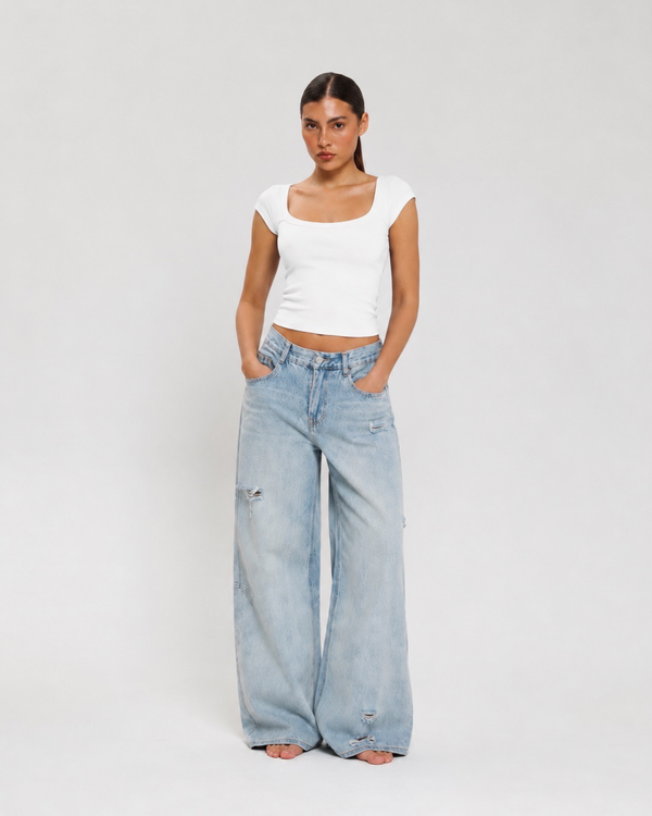 Sculpt Scoop Top - WHITE
