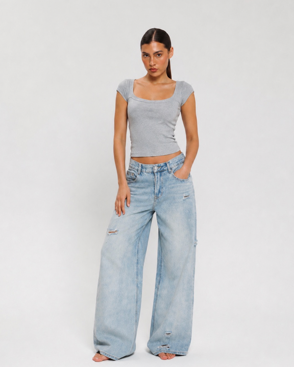 Sculpt Scoop Top - GREY