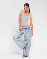 Sculpt Scoop Top - GREY