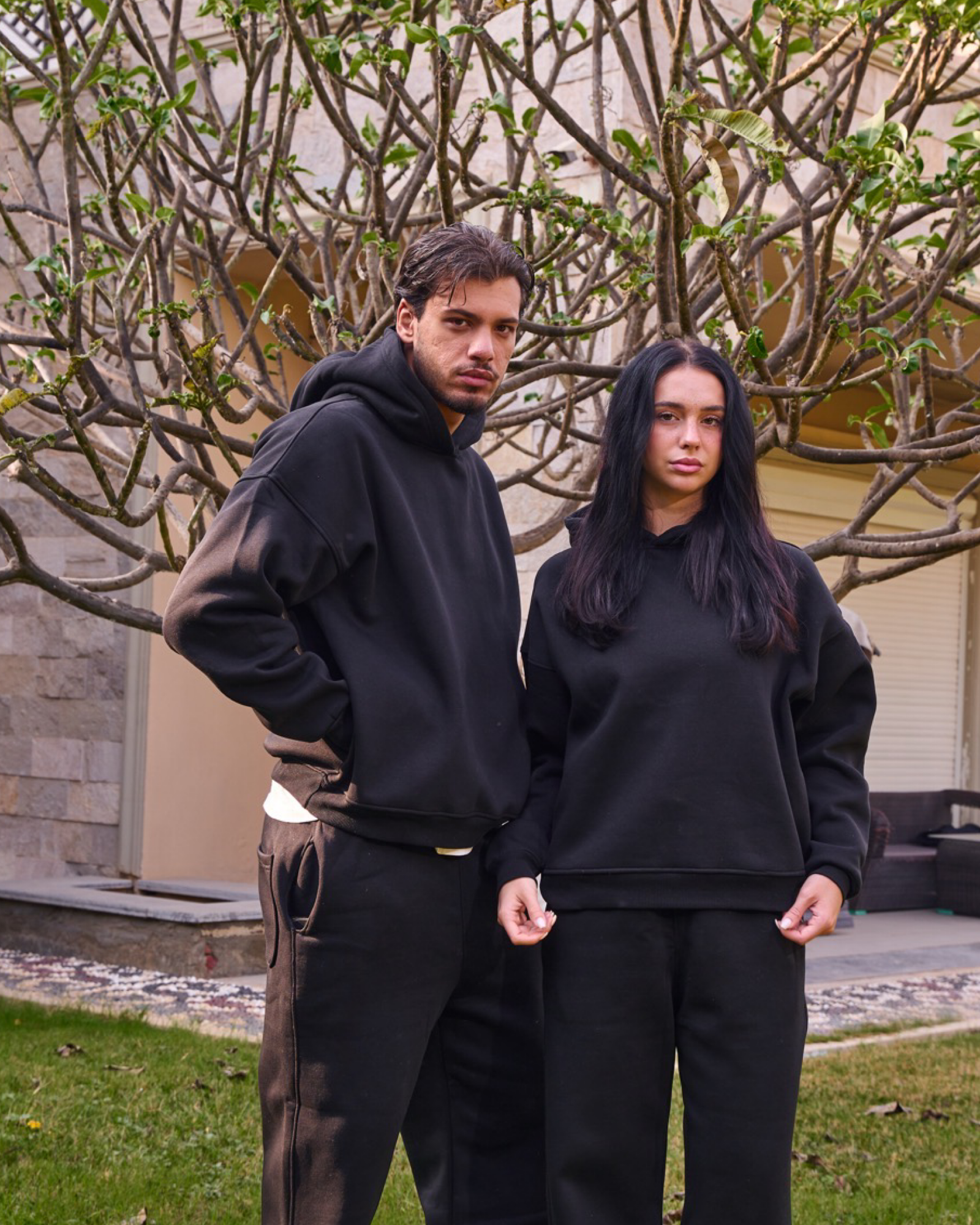 Hidden Pocket Hoodie in black