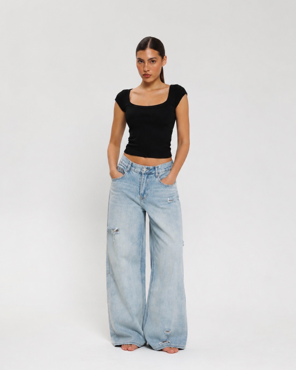 Sculpt Scoop Top - BLACK