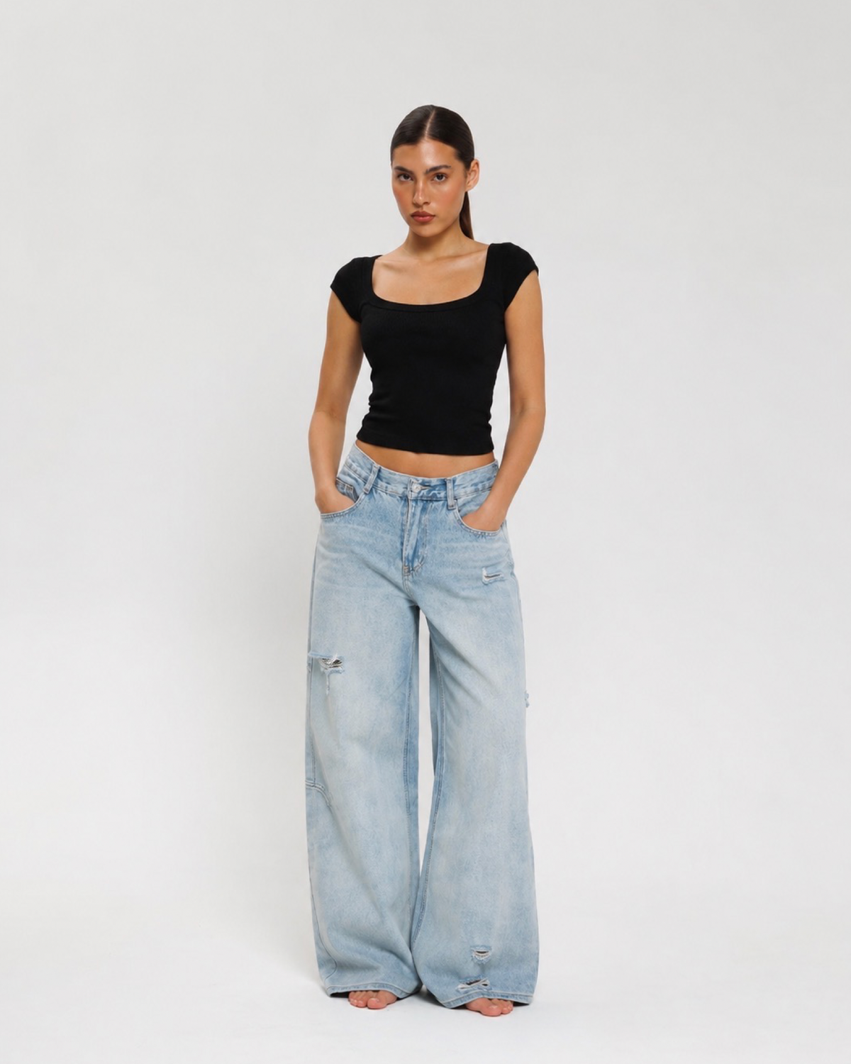 Sculpt Scoop Top - BLACK