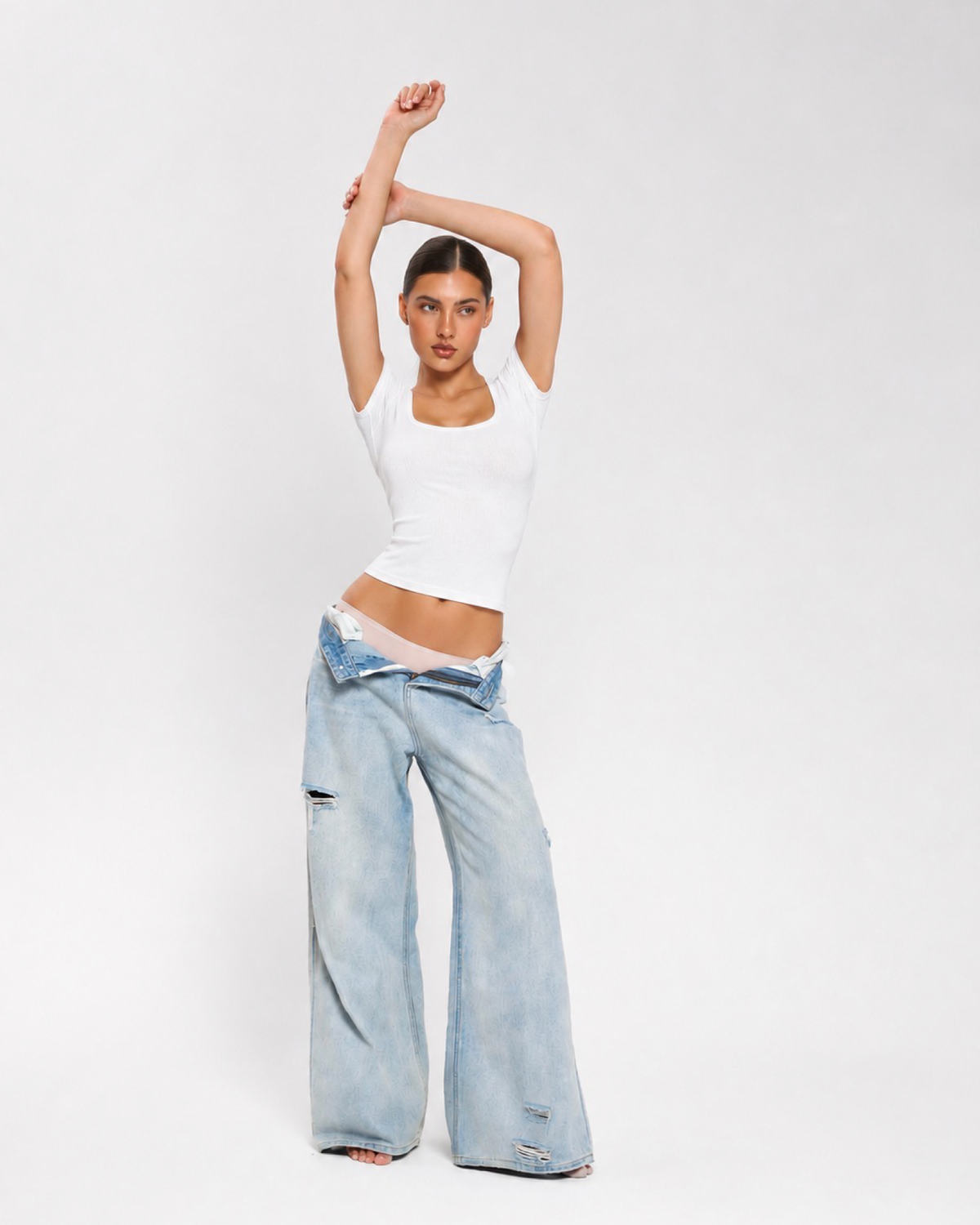 Sculpt Scoop Top - WHITE