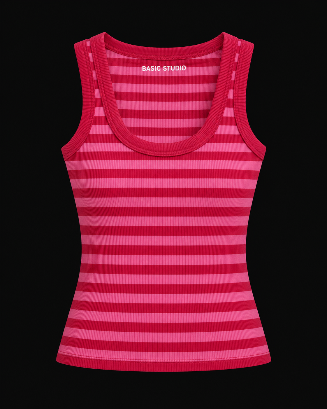 STRIPED RED X PINK TOP
