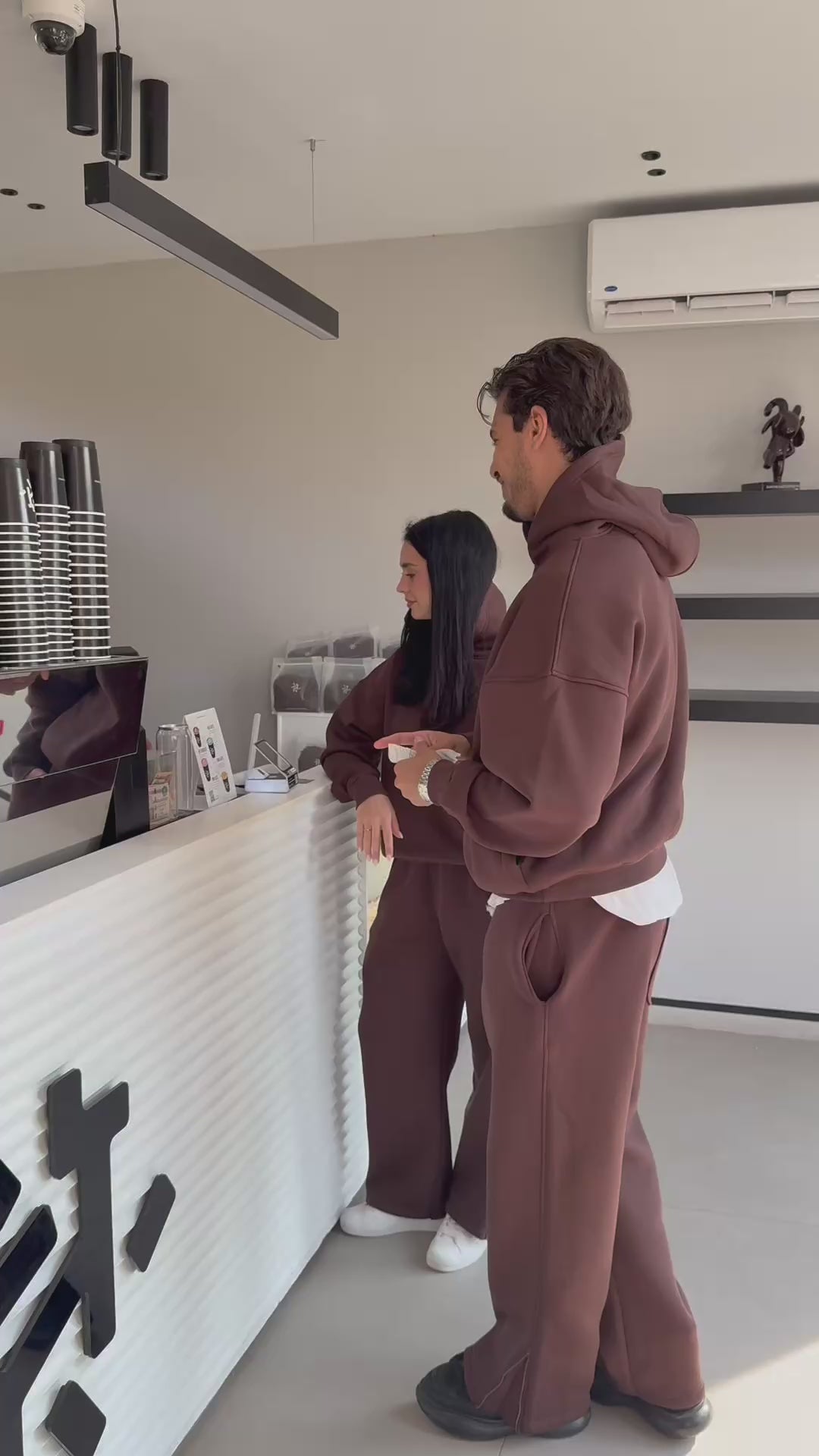 Adjustable SweatPants In Brown